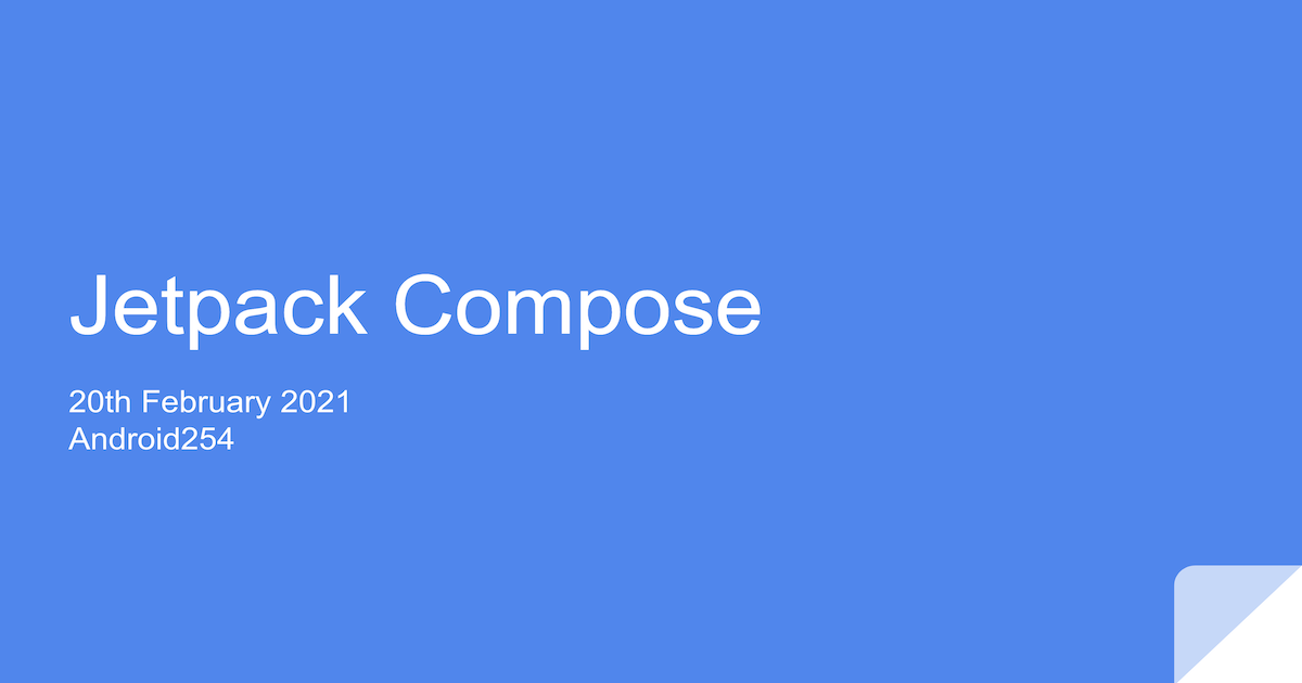 Introduction To Jetpack Compose